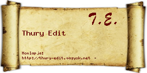 Thury Edit névjegykártya